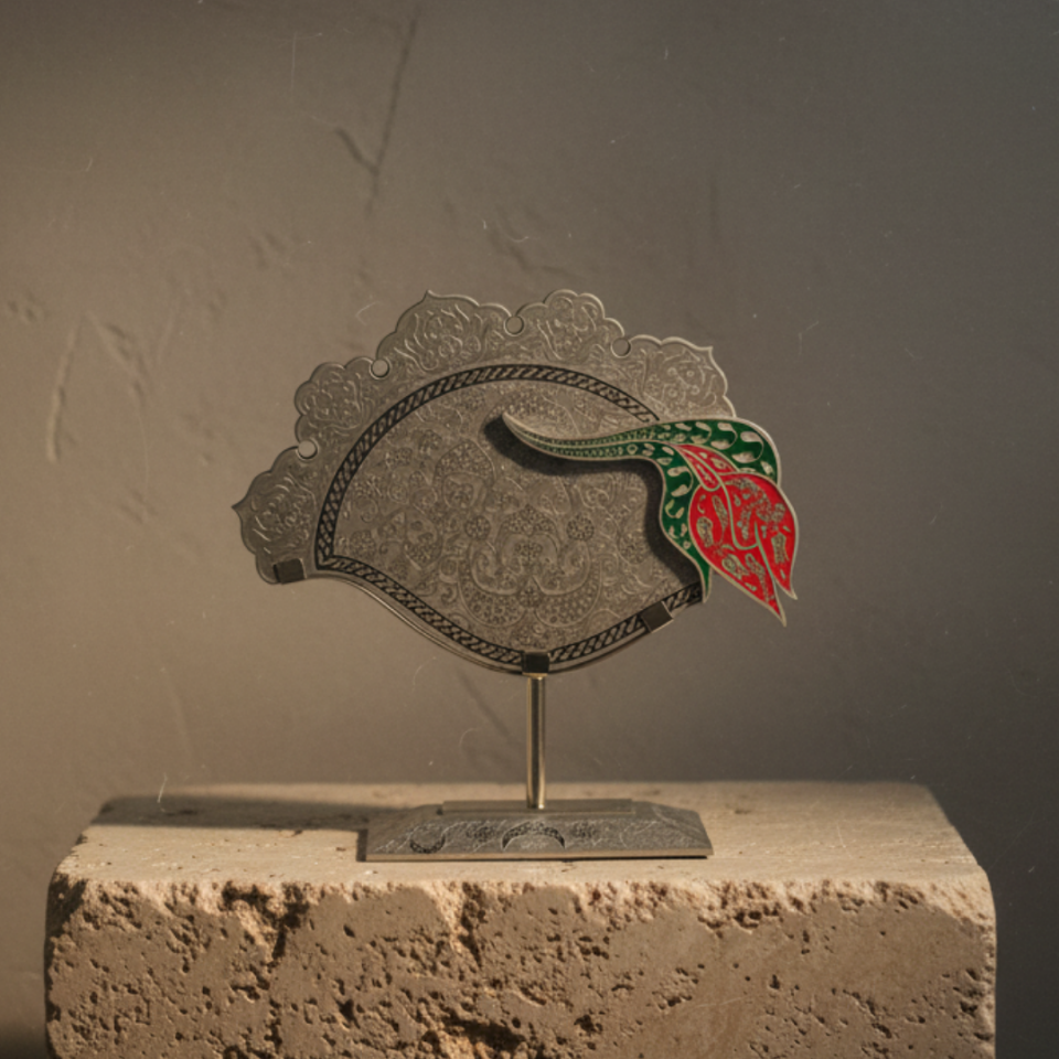 Ters Lale Cam Obje Gümüş