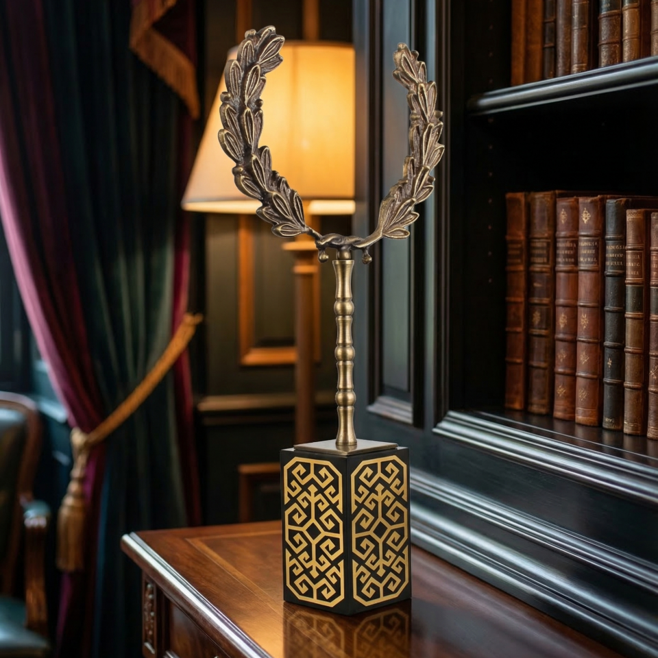 Taç Masa Objesi Bronz