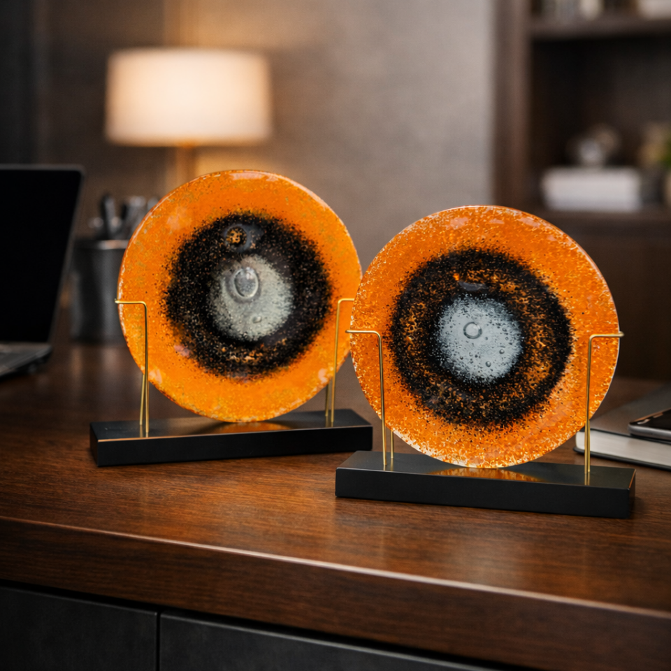 GÜNEŞ GALAKSİ FÜZYON CAM DEKORATİF OBJE SETİ