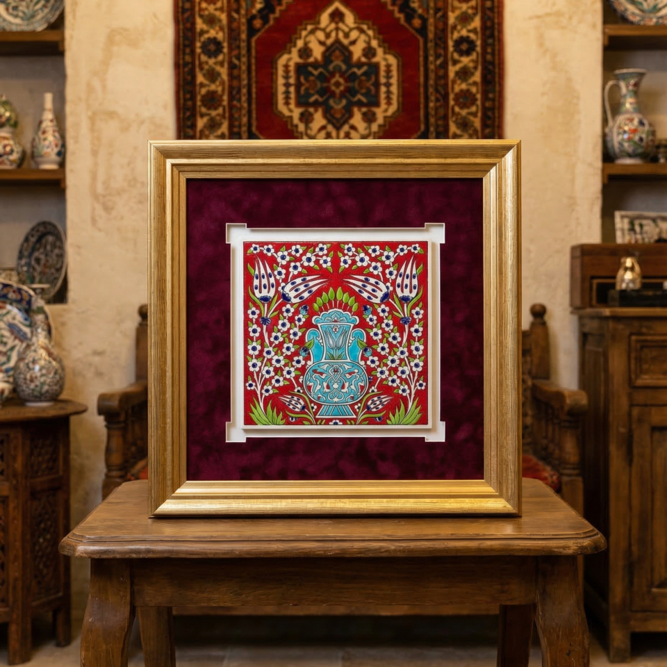 İZNİK BAHÇESİ KARO ÇERÇEVE