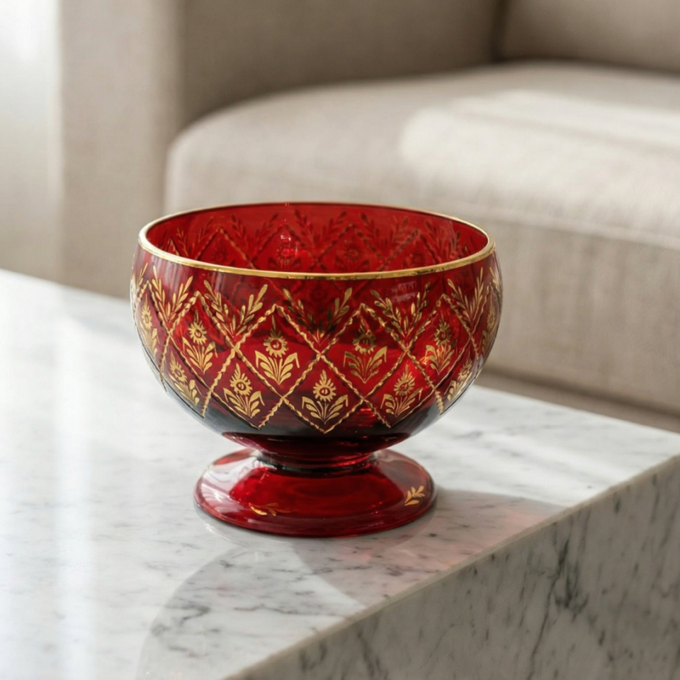 Beykoz İşi Ayaklı Kase