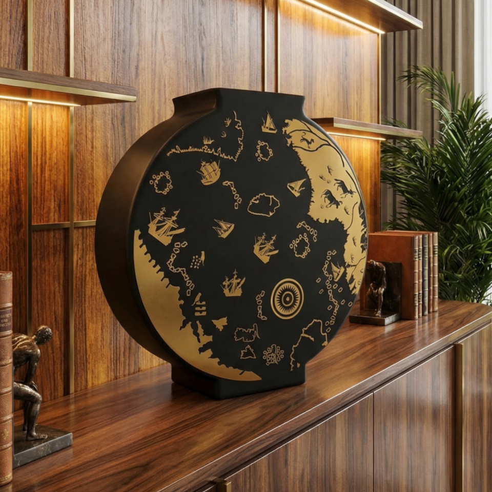 PİRİ REİS VAZO MAT SİYAH