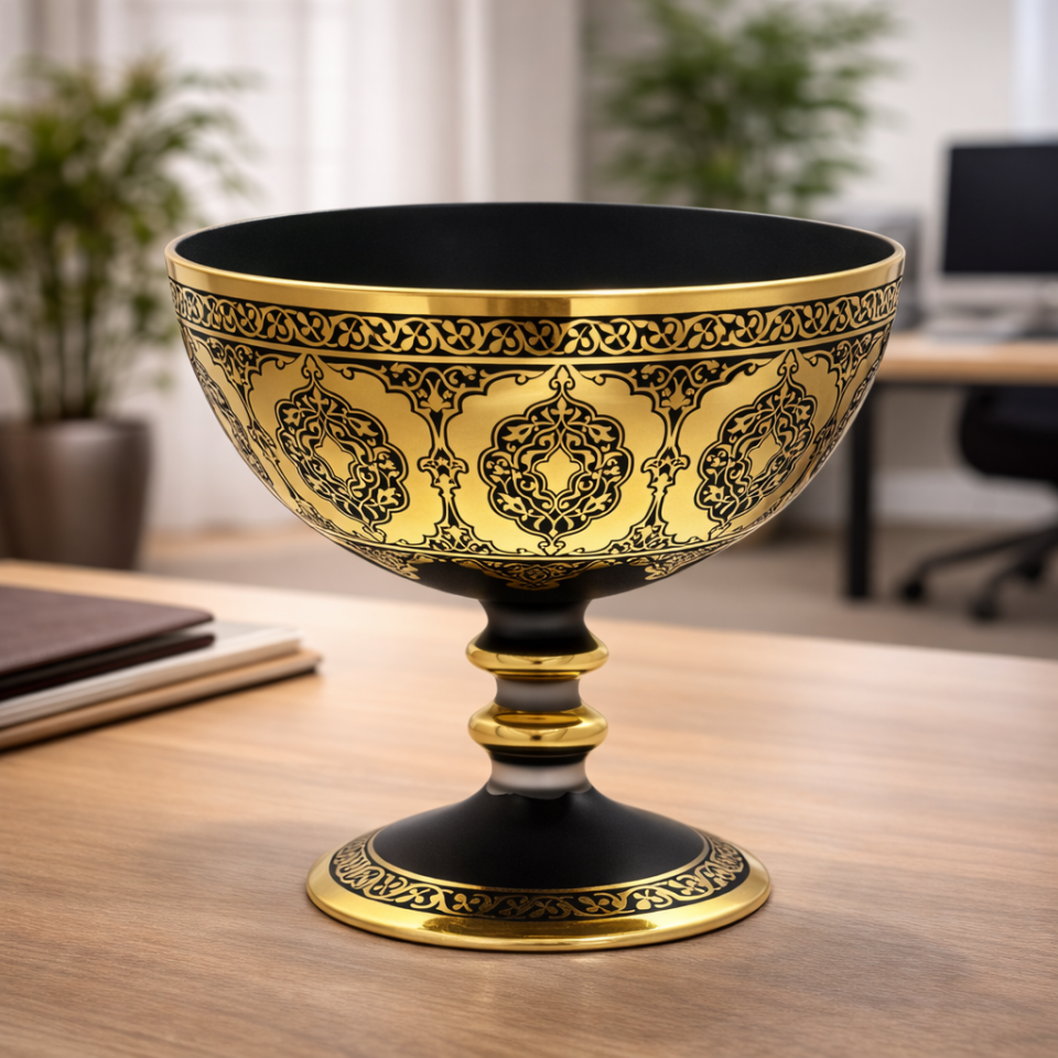 CİHARİ AYAKLI KASE ALTIN