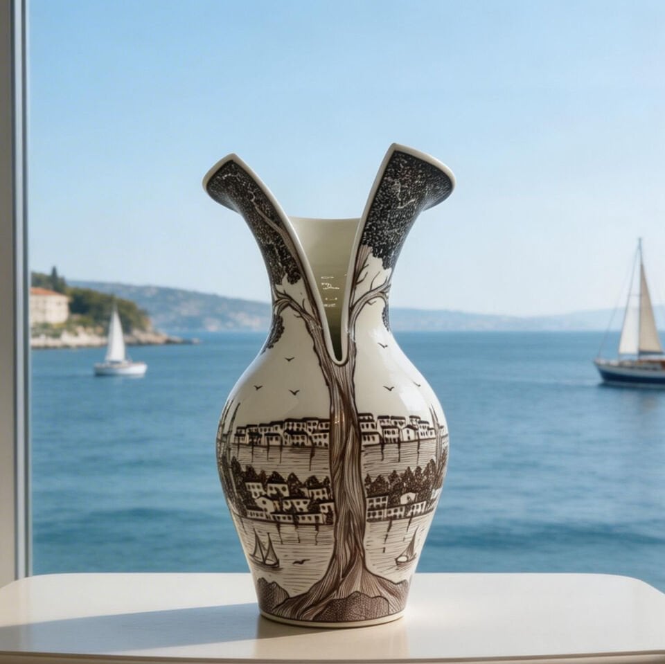 HAYAT AĞACI İSTANBUL VAZO KAHVERENGİ