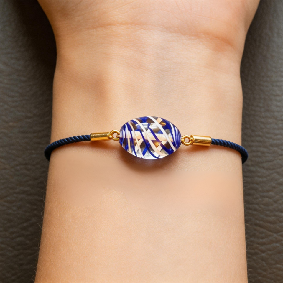 ÇEŞM-İ BÜLBÜL GOLD DETAYLI CAM BİLEKLİK